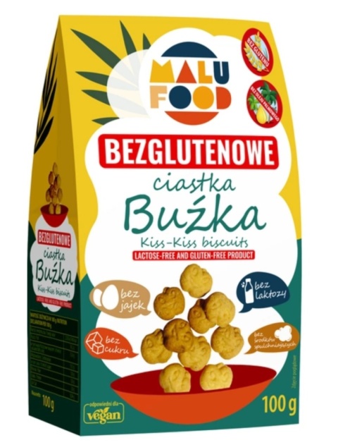 Malu Food Ciastka Buźka Bez Cukru Bezglutenowe 100 g Malu Food Ciastka Buźka Bez Cukru Bezglutenowe 100 g