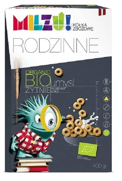 Milzu Kółka Żytnio-Owsiane Miodowe Umysł BIO (2x200 g) 400 g Milzu Kółka Żytnio-Owsiane Miodowe Umysł BIO (2x200 g) 400 g