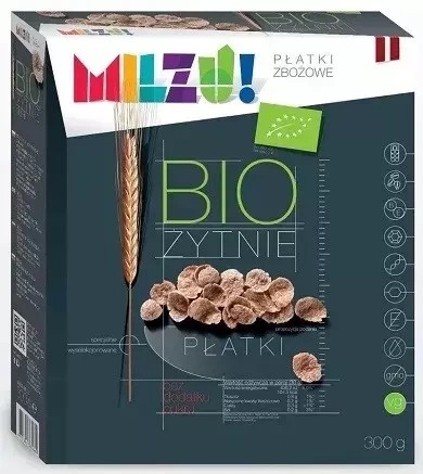 Milzu Płatki Żytnio-Owsiane Bez Dodatku Cukrów BIO 300 g Milzu Płatki Żytnio-Owsiane Bez Dodatku Cukrów BIO 300 g