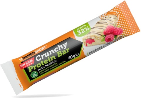 Namedsport Crunchy Protein Bar Baton wysokobiałkowy o smaku malinowym 40 g Namedsport Crunchy Protein Bar Baton wysokobiałkowy o smaku malinowym 40 g