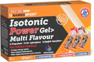 Namedsport Isotonic Power Gel Żele energetyczne z kofeiną 6 x 60 ml