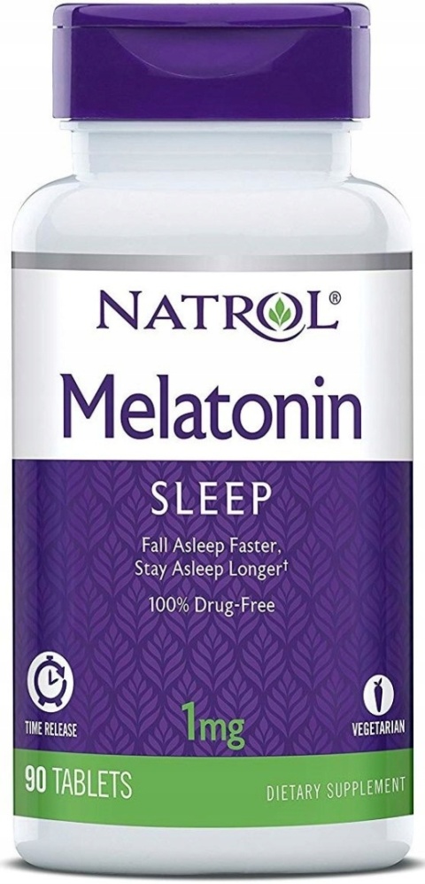 Natrol Melatonina o przedłużonym uwalnianiu 1 mg 90 tabletek Natrol Melatonina o przedłużonym uwalnianiu 1 mg 90 tabletek