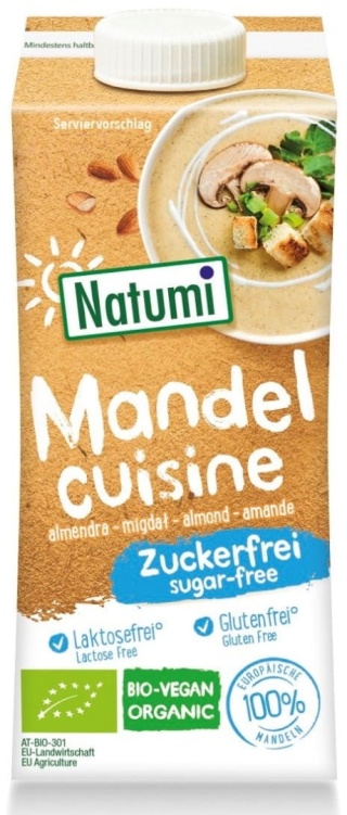 Natumi Krem Migdałowy Nie Zawiera Cukrów Bezglutenowy BIO 200 ml