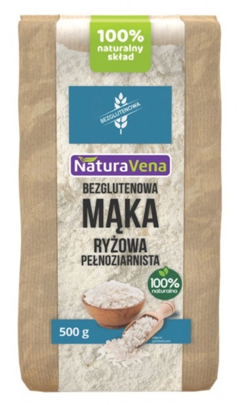 Naturavena Mąka Ryżowa Pełnoziarnista Bezglutenowa 500 g Naturavena Mąka Ryżowa Pełnoziarnista Bezglutenowa 500 g
