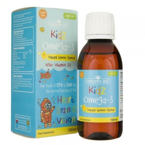 Natures Aid Kidz Omega 3 i Witamina D3 150 ml Natures Aid Kidz Omega 3 i Witamina D3 150 ml