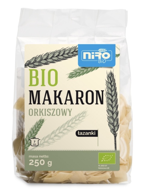 Niro Makaron Orkiszowy Łazanki BIO 250 g Niro Makaron Orkiszowy Łazanki BIO 250 g