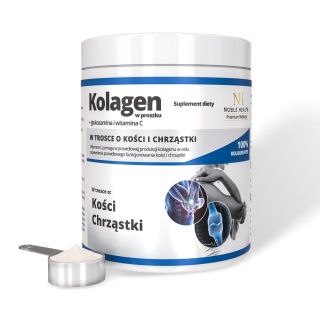 Noble Health Kolagen w proszku + glukozamina i witamina C 100 g