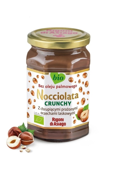 Nocciolata Krem Orzechy Laskowe I Kakao Crunchy Bezglutenowy BIO 250 g Nocciolata Krem Orzechy Laskowe I Kakao Crunchy Bezglutenowy BIO 250 g