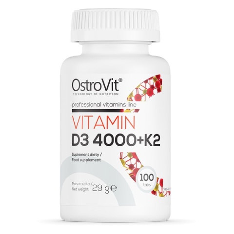 OstroVit Witamina D3 4000IU + K2 100 tabletek OstroVit Witamina D3 4000IU + K2 100 tabletek