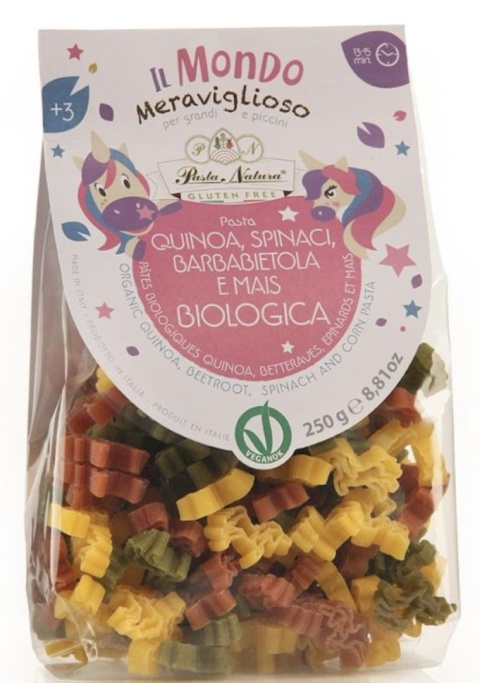 Pasta Natura Makaron Kukurydziany Jednorożce Bezglutenowy BIO 250 g Pasta Natura Makaron Kukurydziany Jednorożce Bezglutenowy BIO 250 g
