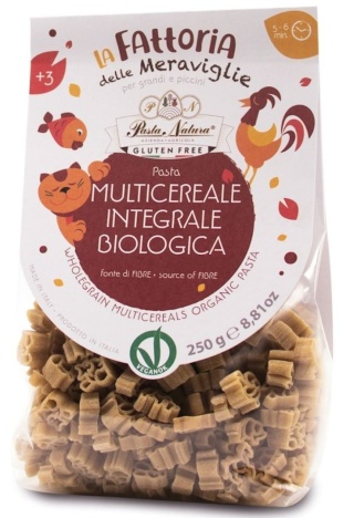 Pasta Natura Makaron Ryżowo Gryczany Amarantus Zwierzęta BIO Bezgl. 250g