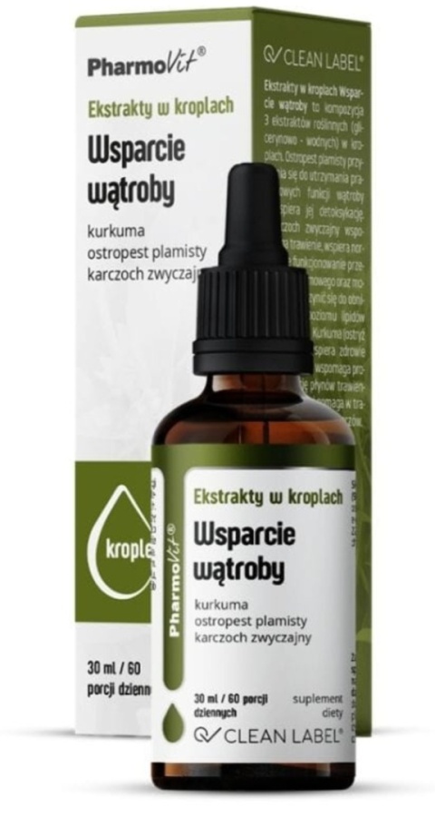 Pharmovit Ekstrakty w kroplach Wsparcie wątroby 30 ml Pharmovit Ekstrakty w kroplach Wsparcie wątroby 30 ml