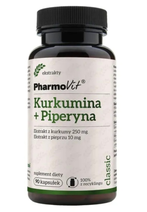 Pharmovit Kurkumina + piperyna 90 kapsułek Pharmovit Kurkumina + piperyna 90 kapsułek