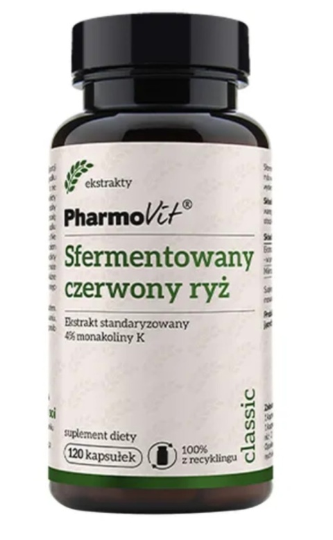 Pharmovit Sfermentowany czerwony ryż 120 kapsułek Pharmovit Sfermentowany czerwony ryż 120 kapsułek