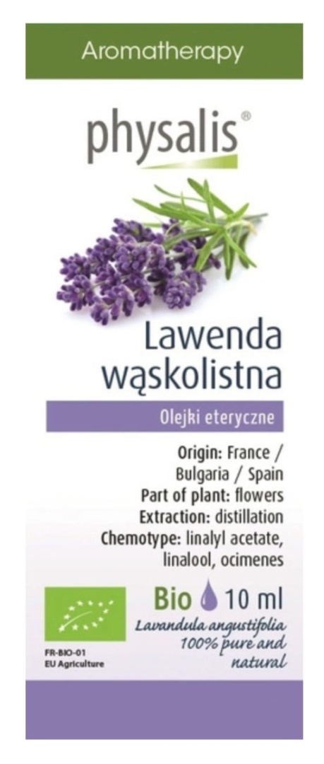Physalis Olejek Eteryczny Lawenda Wąskolistna BIO 10 ml Physalis Olejek Eteryczny Lawenda Wąskolistna BIO 10 ml