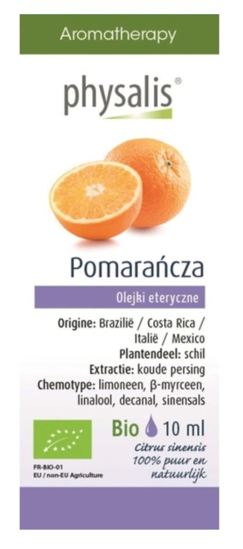 Physalis Olejek Eteryczny Pomarańcza BIO 10 ml Physalis Olejek Eteryczny Pomarańcza BIO 10 ml