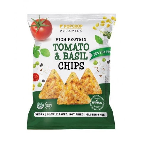 Popcrop Chrupki Proteinowe O Smaku Pomidora Z Bazylią Bezglutenowe 60 g Popcrop Chrupki Proteinowe O Smaku Pomidora Z Bazylią Bezglutenowe 60 g
