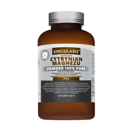 Singularis Cytrynian Magnezu 100% w proszku 250 g Singularis Cytrynian Magnezu 100% w proszku 250 g