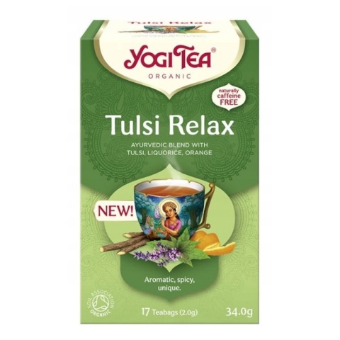 Yogi Tea Herbatka Ajurwedyjska Tulsi Relax BIO (17 x 2 g) 34 g Yogi Tea Herbatka Ajurwedyjska Tulsi Relax BIO (17 x 2 g) 34 g
