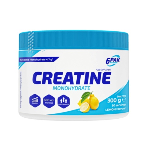 6PAK Creatine Monohydrate Kreatyna o smaku cytrynowym 300g 6PAK Creatine Monohydrate Kreatyna o smaku cytrynowym 300g
