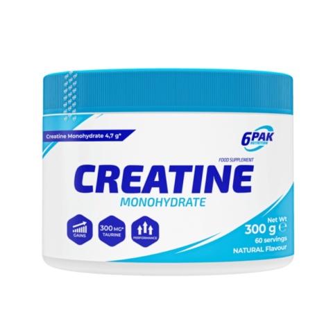 6PAK Creatine Monohydrate Kreatyna o smaku naturalnym 300g 6PAK Creatine Monohydrate Kreatyna o smaku naturalnym 300g
