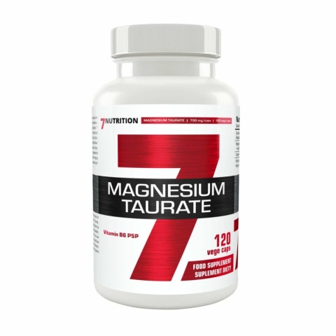 7Nutrition Magnesium Taurate z witaminą B6 P5P 120 vege kapsułek 7Nutrition Magnesium Taurate z witaminą B6 P5P 120 vege kapsułek