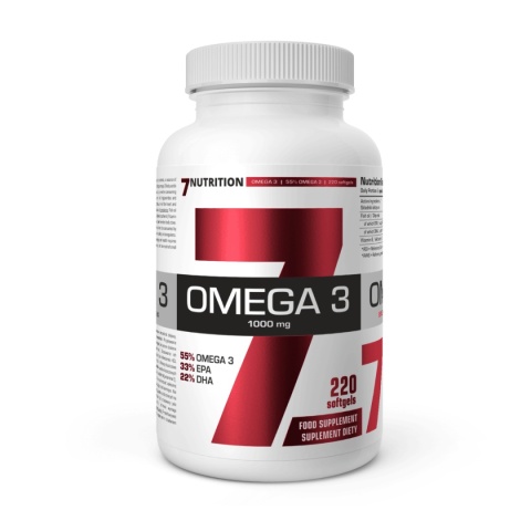 7Nutrition Omega-3 1000mg 220 kapsułek miękkich 7Nutrition Omega-3 1000mg 220 kapsułek miękkich