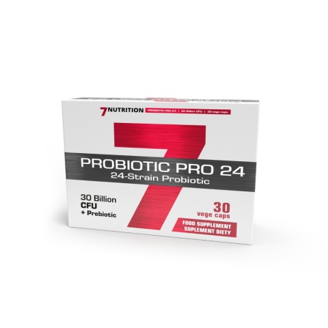 7Nutrition Probiotic PRO 24 30mld CFU z 24 szczepów 30 vege kapułek 7Nutrition Probiotic PRO 24 30mld CFU z 24 szczepów 30 vege kapułek