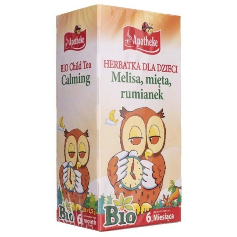 Apotheke Herbatka Dla Dzieci Melisa Mięta Rumianek Po 6 msc BIO 30g (20x1,5g) Apotheke Herbatka Dla Dzieci Melisa Mięta Rumianek Po 6 msc BIO 30g (20x1,5g)