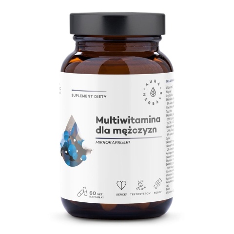 Aura Herbals Multiwitamina dla mężczyzn mikrokapsułki 60 kapsułek Aura Herbals Multiwitamina dla mężczyzn mikrokapsułki 60 kapsułek