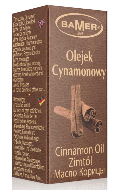 BAMER naturalny olejek eteryczny cynamonowy (z kory) z 7 ml BAMER naturalny olejek eteryczny cynamonowy (z kory) z 7 ml
