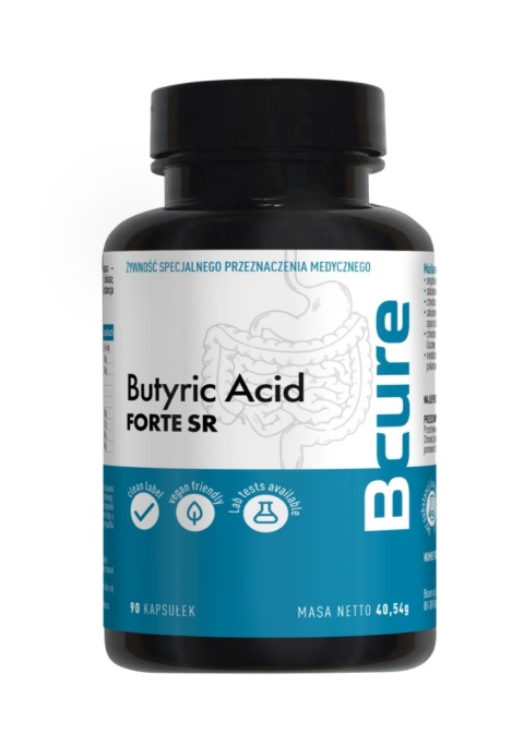 BCure Butyric Acid Forte SR Maślan sodu 90 kapsułek BCure Butyric Acid Forte SR Maślan sodu 90 kapsułek