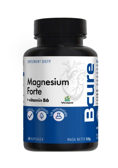 BCure Magnez Forte + Witamina B6 60 kapsułek BCure Magnez Forte + Witamina B6 60 kapsułek