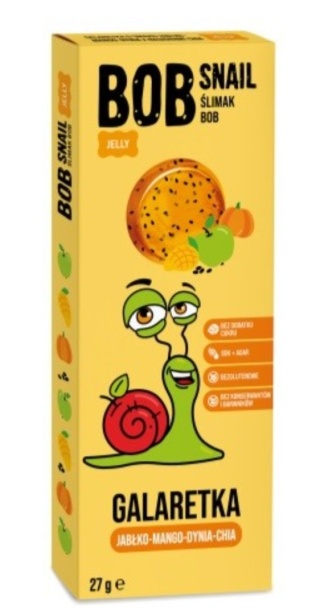 BOB SNAIL Przekąska galaretka jabłko mango dynia chia 27 g