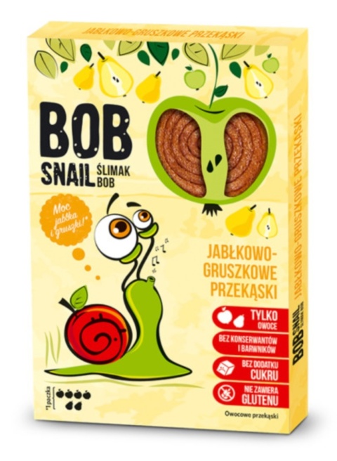 BOB SNAIL Przekąska jabłko gruszka 60 g BOB SNAIL Przekąska jabłko gruszka 60 g