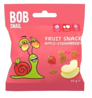 BOB SNAIL Przekąska jabłko truskawka 20 g