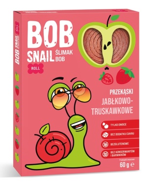 BOB SNAIL Przekąska jabłko truskawka 60 g