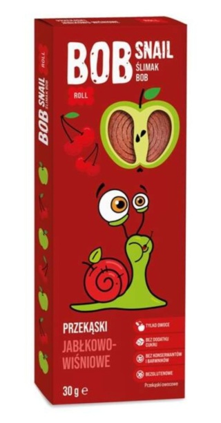 BOB SNAIL Przekąska jabłko wiśnia 30 g