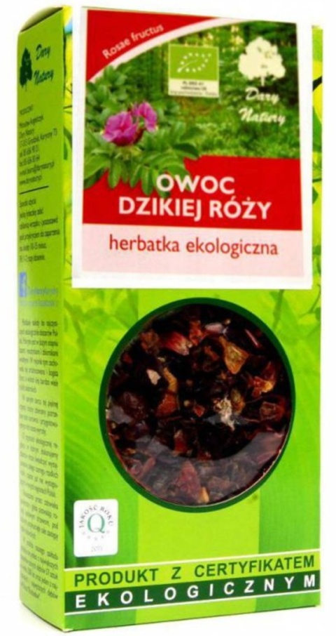Dary Natury Herbatka Owoc Dzikiej Róży BIO 50 g Dary Natury Herbatka Owoc Dzikiej Róży BIO 50 g