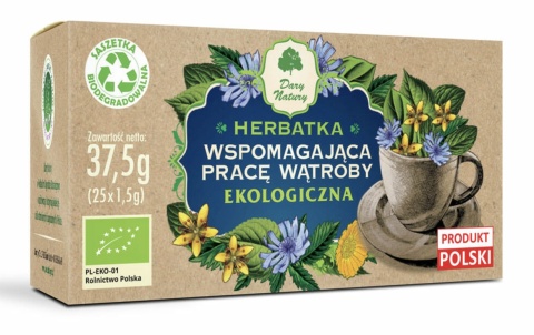 Dary Natury Herbatka Wspomagająca Pracę Wątroby BIO (25 x 1,5 g) 37,5 g Dary Natury Herbatka Wspomagająca Pracę Wątroby BIO (25 x 1,5 g) 37,5 g