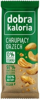 Dobra Kaloria Baton Chrupiący orzech 35g Dobra Kaloria Baton Chrupiący orzech 35g
