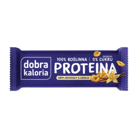 Dobra Kaloria Baton PROTEINA Krem orzechowy & wanilia 45g Dobra Kaloria Baton PROTEINA Krem orzechowy & wanilia 45g