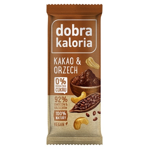 Dobra Kaloria Baton kakao & orzech 35g Dobra Kaloria Baton kakao & orzech 35g