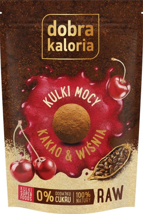 Dobra Kaloria Kulki kakao & wiśnia 58g Dobra Kaloria Kulki kakao & wiśnia 58g