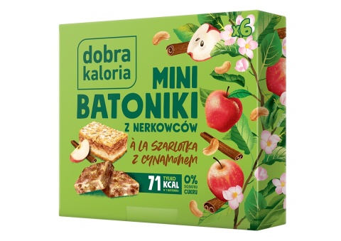 Dobra Kaloria Mini batoniki ala szarlotka z cynamonem 102g Dobra Kaloria Mini batoniki ala szarlotka z cynamonem 102g