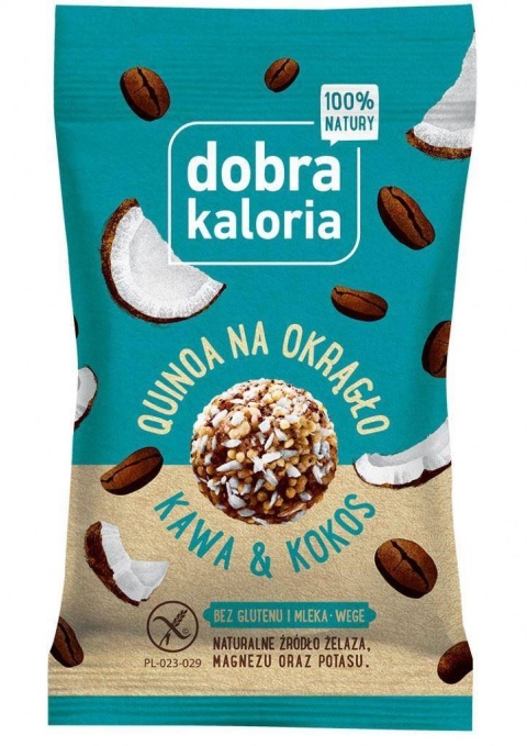Dobra Kaloria Quinoa na okrągło kawa & kokos 24g Dobra Kaloria Quinoa na okrągło kawa & kokos 24g