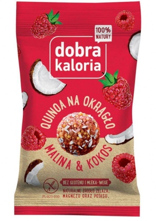 Dobra Kaloria Quinoa na okrągło malina & kokos 24g