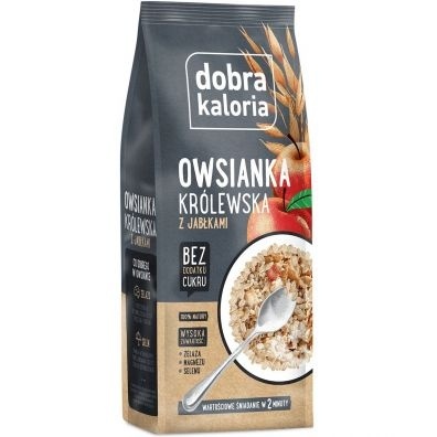 Dobra kaloria Owsianka królewska z jabłkami 320 g Dobra kaloria Owsianka królewska z jabłkami 320 g