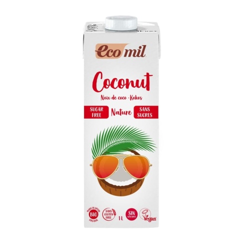 ECOMIL Napój kokosowy bez cukru bezglutenowy BIO 1 l ECOMIL Napój kokosowy bez cukru bezglutenowy BIO 1 l