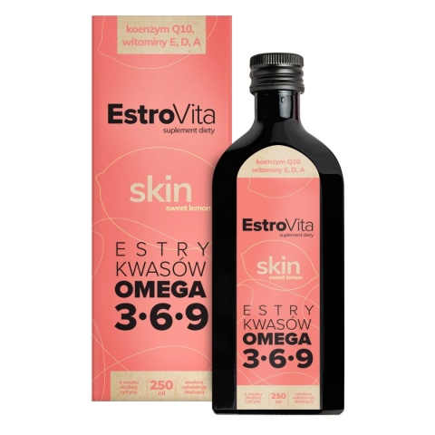 EstroVita Skin Omega 3-6-9 dla kobiet 250 ml o smaku słodkiej cytryny EstroVita Skin Omega 3-6-9 dla kobiet 250 ml o smaku słodkiej cytryny